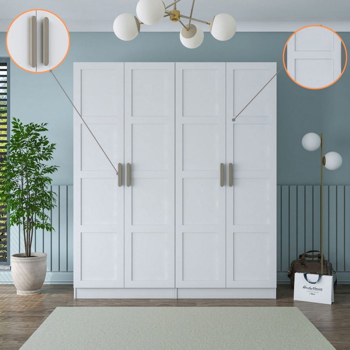 Hanah Home Armario Blanco BA194 - 4574